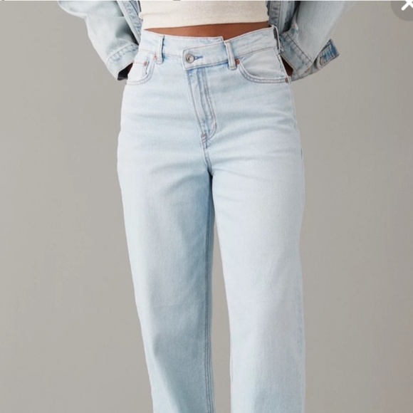 NWT American Eagle High Rise Baggy Straight Jeans - Picture 7 of 7